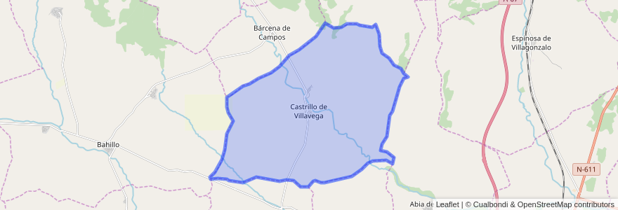 Mapa de ubicacion de Castrillo de Villavega.