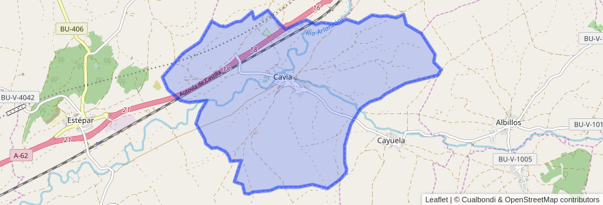 Mapa de ubicacion de Cavia.