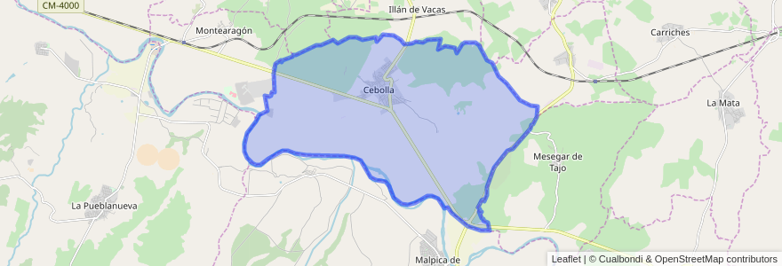 Mapa de ubicacion de Cebolla.