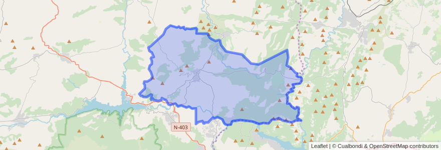 Mapa de ubicacion de Cebreros.