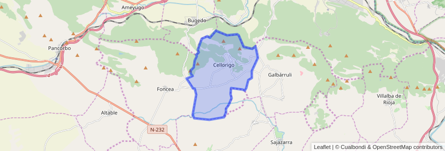 Mapa de ubicacion de Cellorigo.