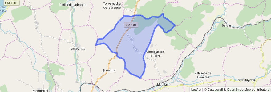 Mapa de ubicacion de Cendejas de Enmedio.