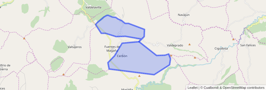 Mapa de ubicacion de Cerbón.