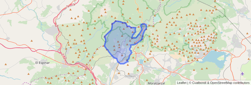 Mapa de ubicacion de Cercedilla.