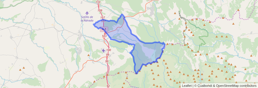 Mapa de ubicacion de Cerezo de Arriba.