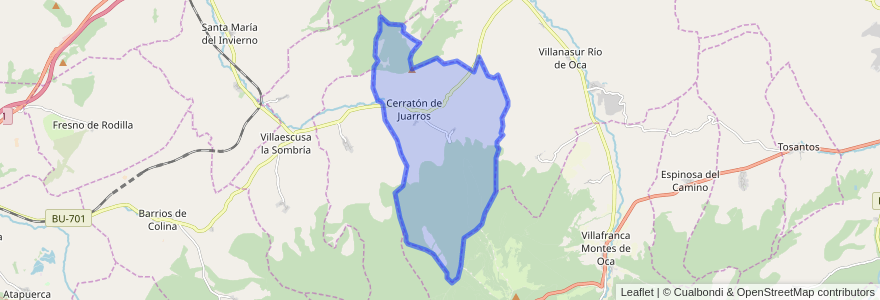 Mapa de ubicacion de Cerratón de Juarros.