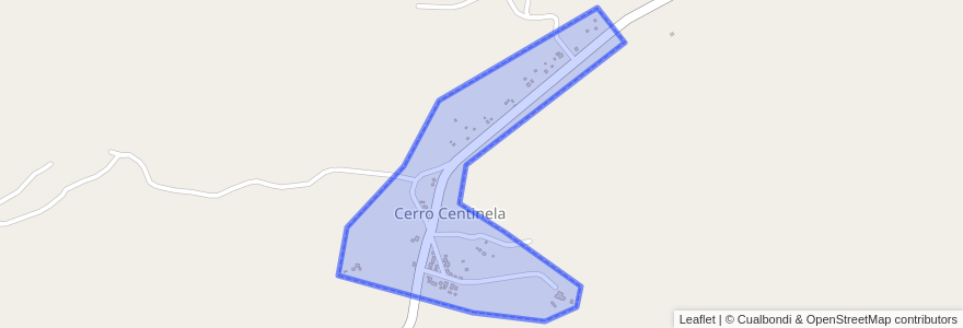 Mapa de ubicacion de Cerro Centinela.