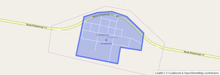 Mapa de ubicacion de Chalacea.