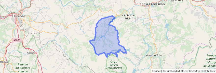 Mapa de ubicacion de Chandrexa de Queixa.