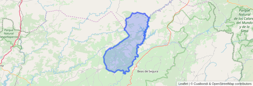 Mapa de ubicacion de Chiclana de Segura.