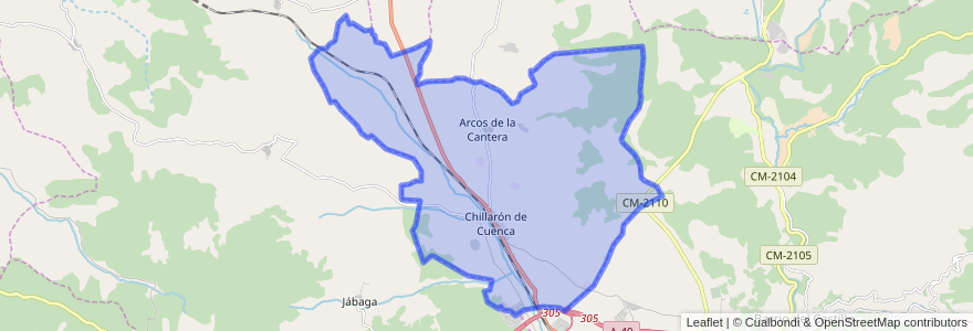 Mapa de ubicacion de Chillarón de Cuenca.