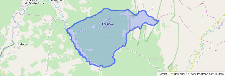 Mapa de ubicacion de Chilluévar.