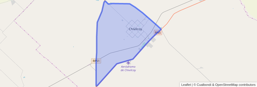 Mapa de ubicacion de Chivilcoy.