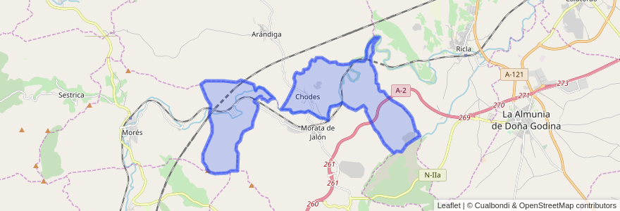 Mapa de ubicacion de Chodes.