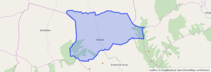 Mapa de ubicacion de Cihuela.