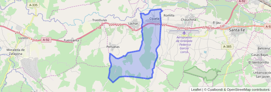 Mapa de ubicacion de Cijuela.