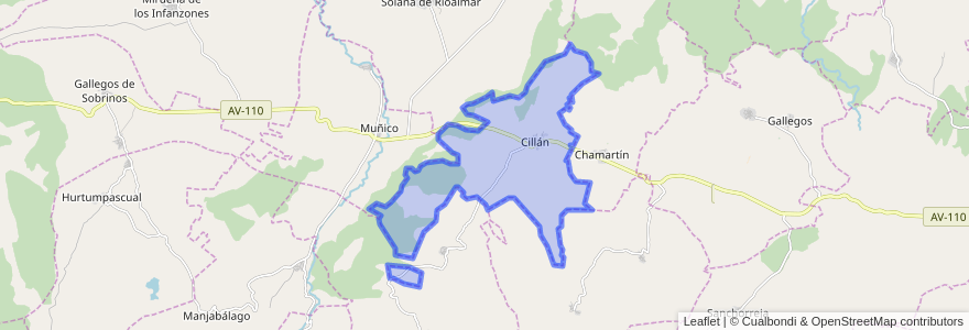 Mapa de ubicacion de Cillán.