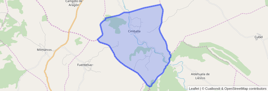 Mapa de ubicacion de Cimballa.