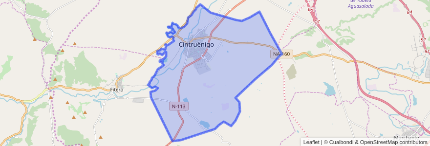 Mapa de ubicacion de Cintruénigo.