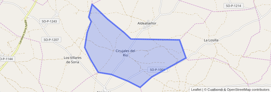 Mapa de ubicacion de Cirujales del Río.