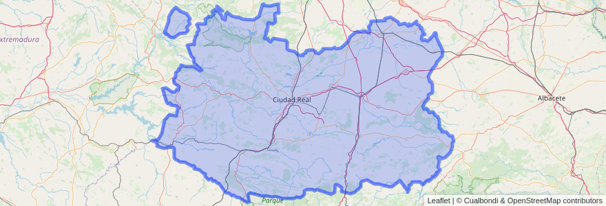 Mapa de ubicacion de Ciudad Real.