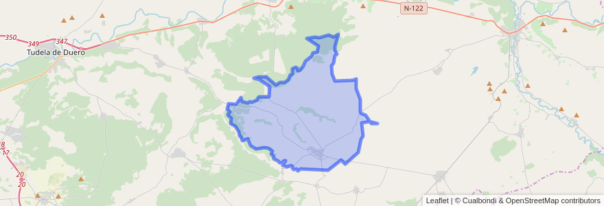 Mapa de ubicacion de Cogeces del Monte.