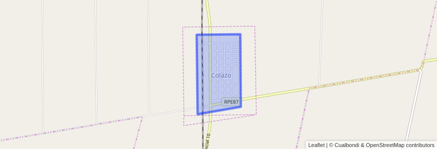 Mapa de ubicacion de Colazo.