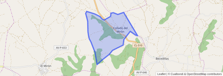 Mapa de ubicacion de Collado del Mirón.