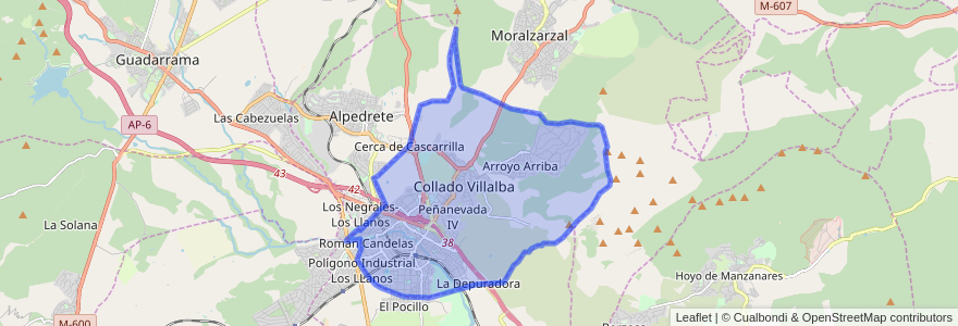 Mapa de ubicacion de Collado Villalba.