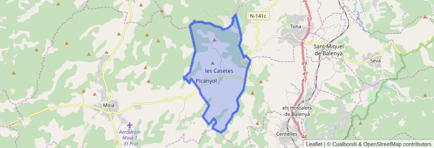 Mapa de ubicacion de Collsuspina.