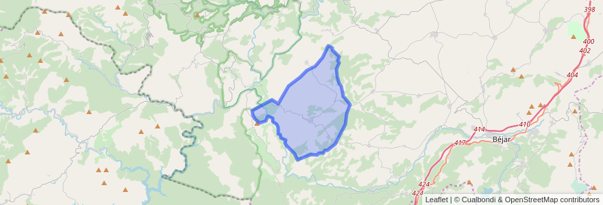 Mapa de ubicacion de Colmenar de Montemayor.