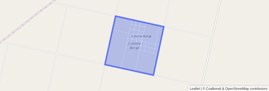 Mapa de ubicacion de Colonia Barge.