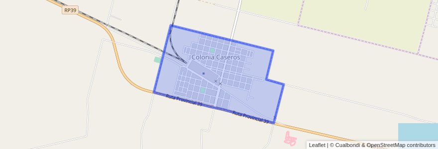 Mapa de ubicacion de Colonia Caseros.