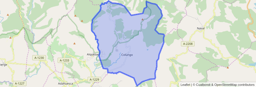 Mapa de ubicacion de Colungo.