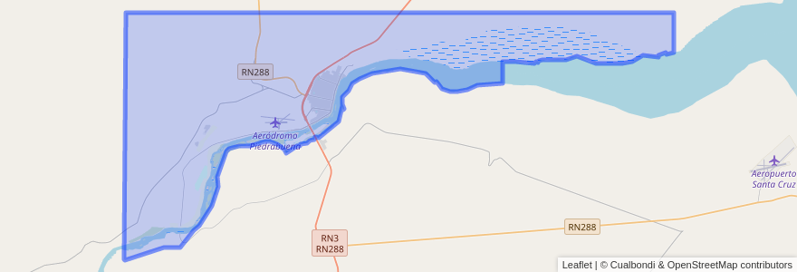 Mapa de ubicacion de Comandante Luis Piedrabuena.