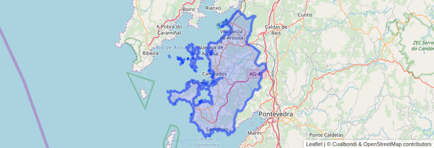 Mapa de ubicacion de O Salnés.