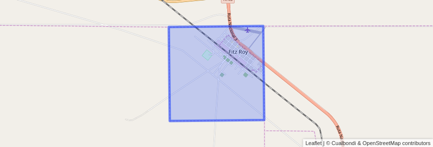 Mapa de ubicacion de Comisión de Fomento de Fitz Roy.