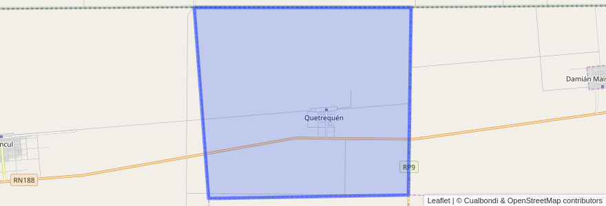 Mapa de ubicacion de Comisión de Fomento de Quetrequén.