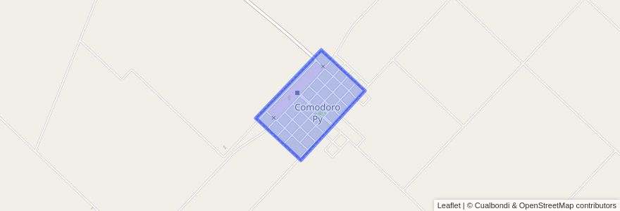 Mapa de ubicacion de Comodoro Py.