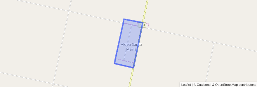 Mapa de ubicacion de Comuna de Aldea Santa María.