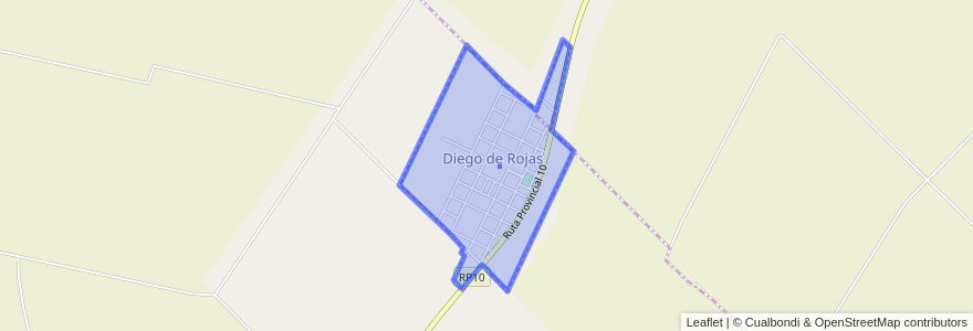 Mapa de ubicacion de Comuna de Diego de Rojas.