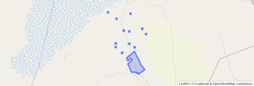 Mapa de ubicacion de Comuna de Guanaco Muerto.