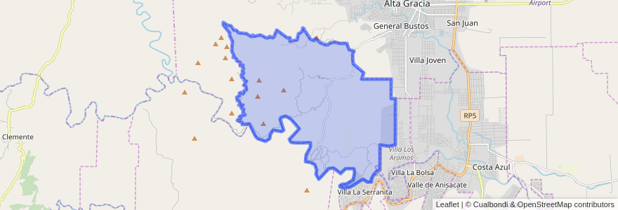 Mapa de ubicacion de Comuna de La Paisanita.