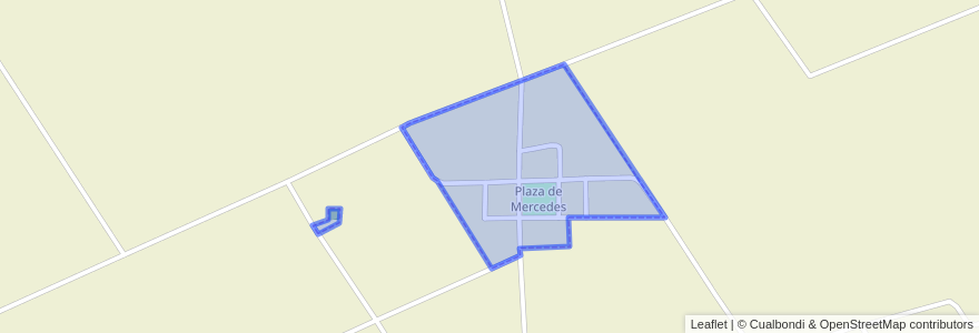 Mapa de ubicacion de Comuna de Plaza de Mercedes.