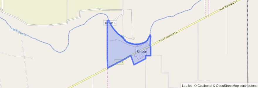 Mapa de ubicacion de Comuna de Rincón.