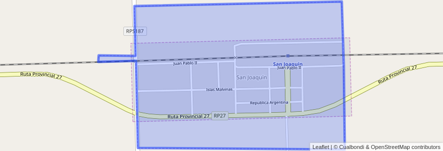 Mapa de ubicacion de Comuna de San Joaquín.