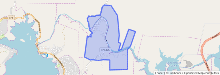 Mapa de ubicacion de Comuna de Segunda Usina.