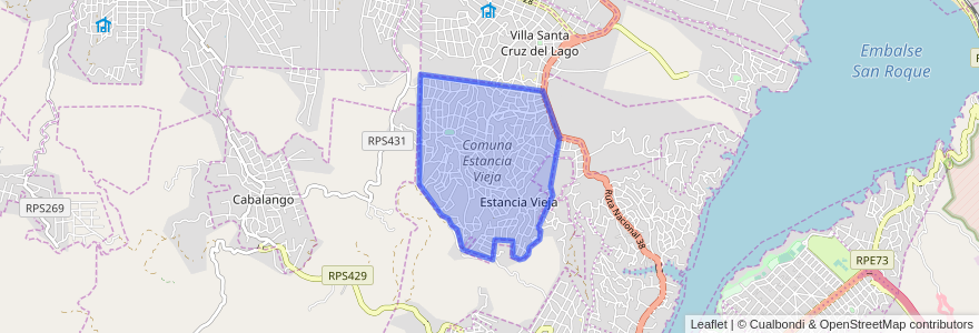 Mapa de ubicacion de Comuna Estancia Vieja.