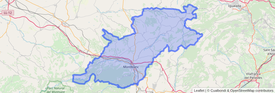 Mapa de ubicacion de Conca de Barberà.