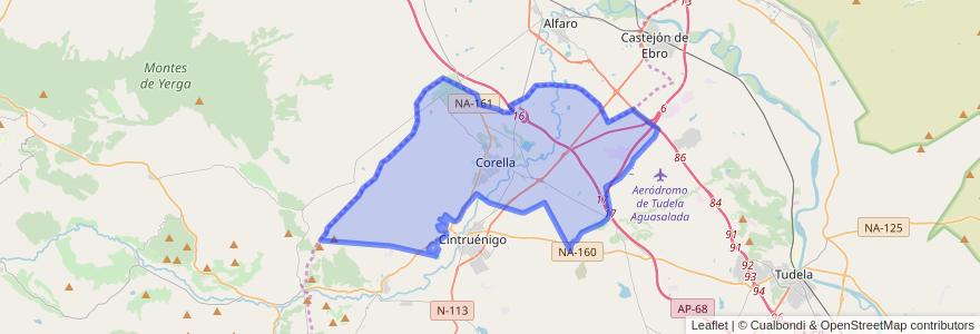 Mapa de ubicacion de Corella.